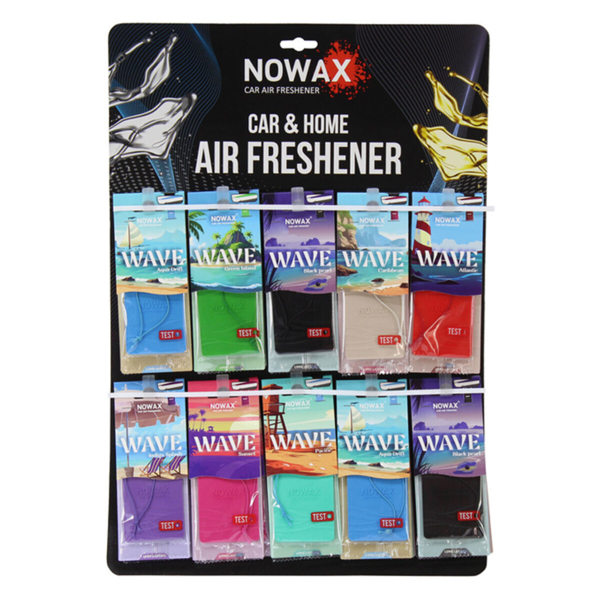 Планшет MIX ароматизаторів полімерних Nowax серія Wave 30шт (NX07814) дивитися фото №1