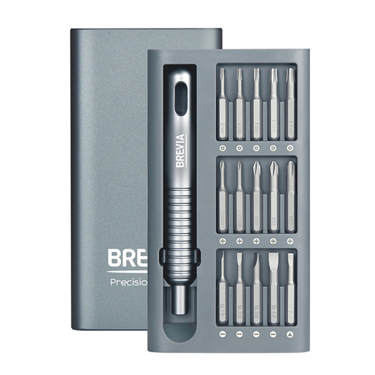 Викрутка Brevia з комплектом насадок для точних робіт 31в1 (55031MMC) дивитися фото №1