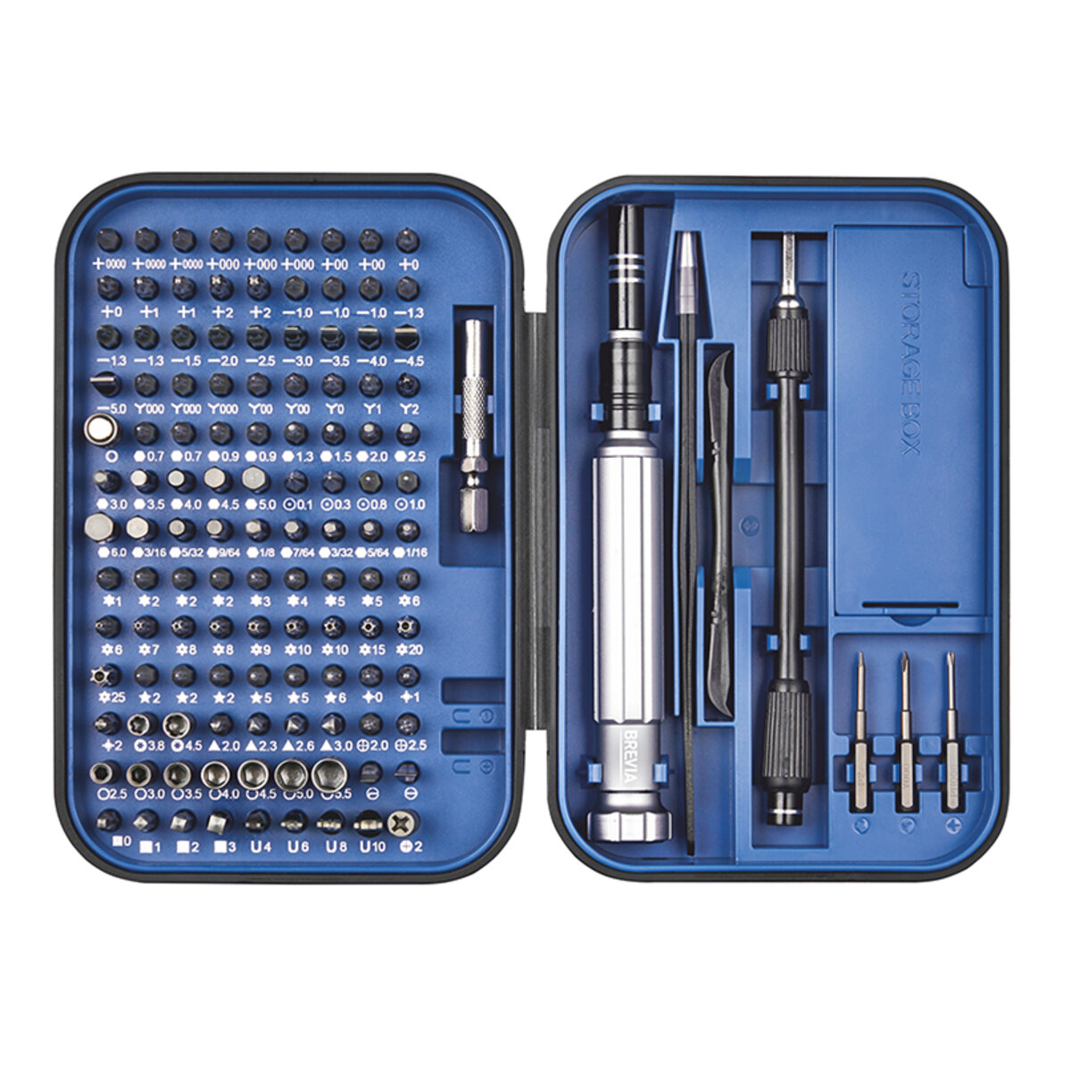 Викрутка Brevia з комплектом насадок для точних робіт 150в1 (55150MPC) дивитися фото №1