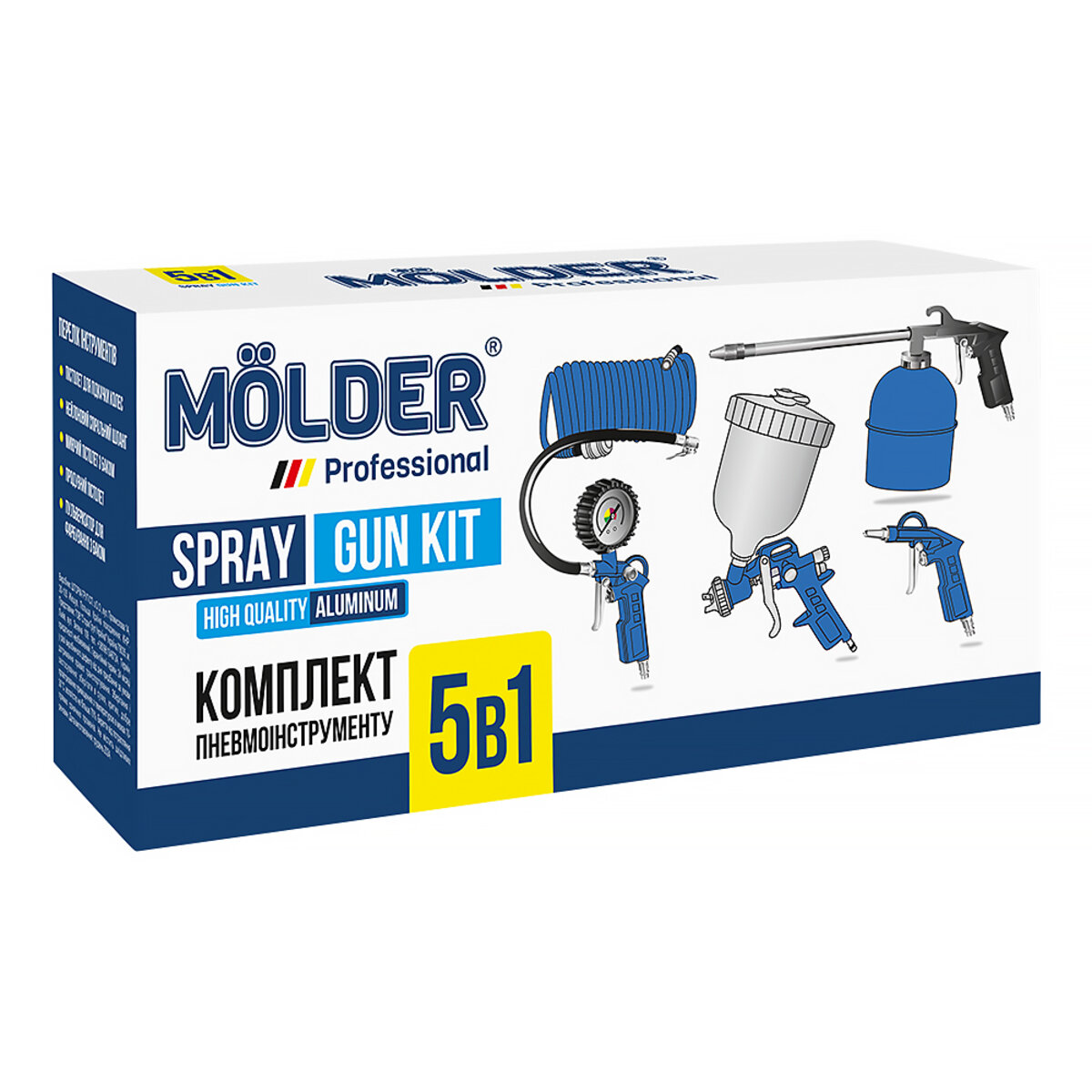 Набір пневмоінструменту Molder 5в1 (MA31100) дивитися фото №1