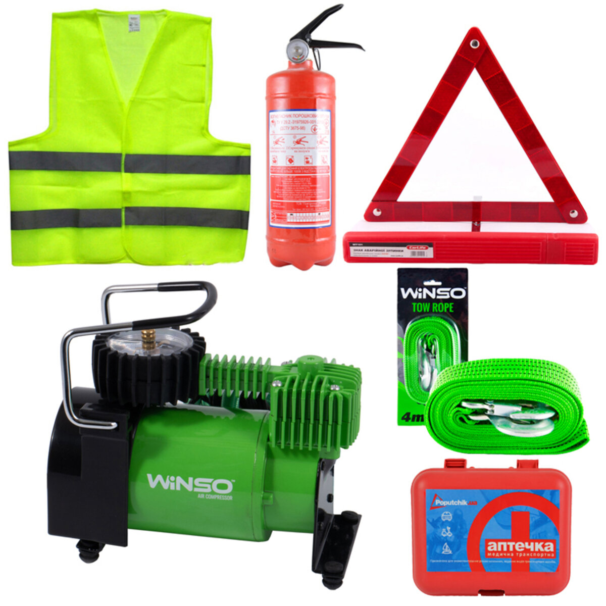 Набор автомобилиста c компреcсором Winso 124000 (na_22) смотреть фото №1