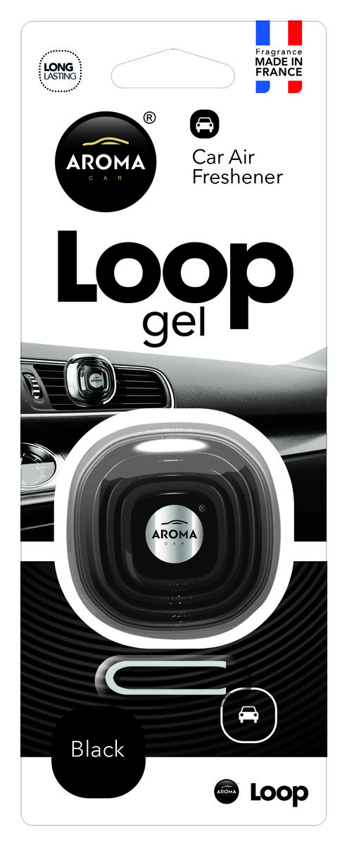 Ароматизатор Aroma Car Loop Black гелевий (63113) дивитися фото №1