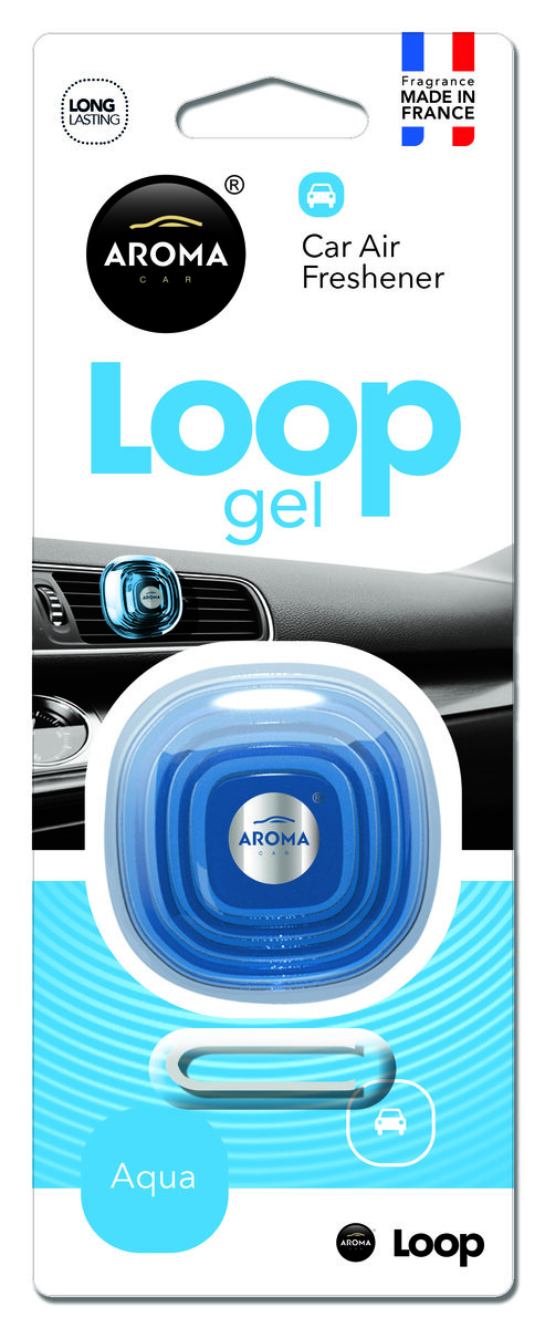 Ароматизатор Aroma Car Loop Aqua гелевий (63114) дивитися фото №1