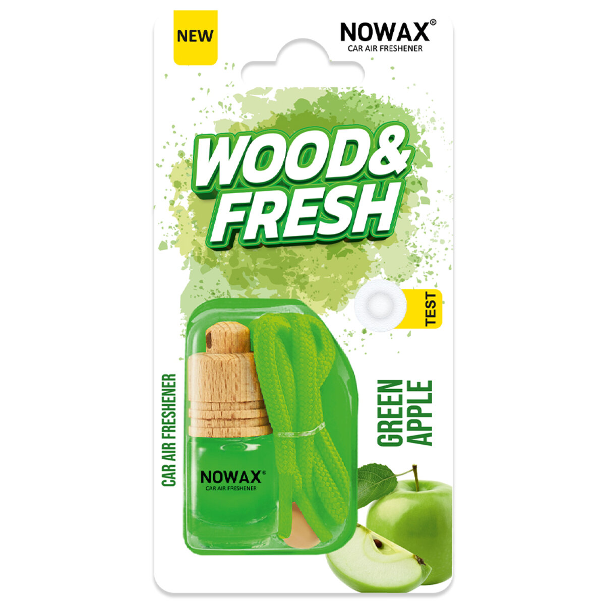 Ароматизатор повітря в блістері Nowax Wood&Fresh - Green Apple (NX92044) дивитися фото №1