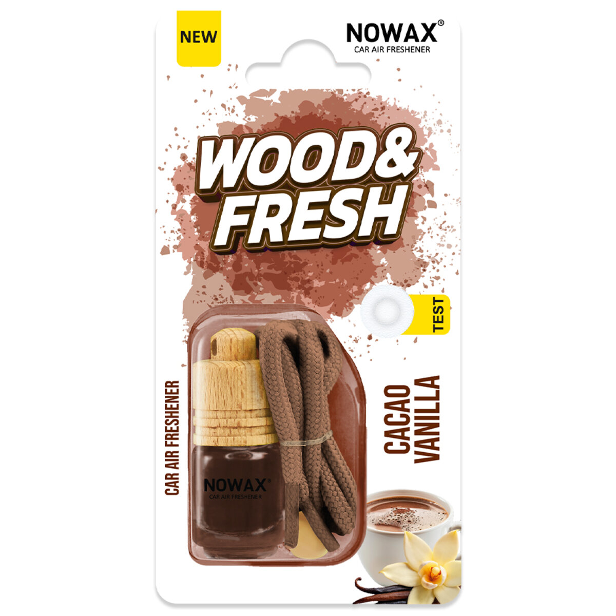 Ароматизатор повітря в блістері Nowax Wood&Fresh - Cacao Vanilla (NX92013) дивитися фото №1