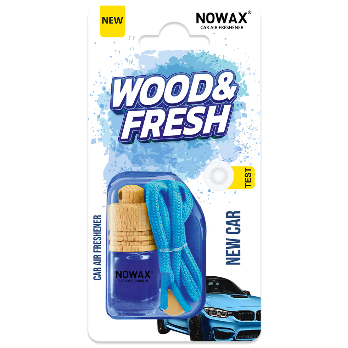 Ароматизатор повітря в блістері Nowax Wood&Fresh - New Car (NX92075) дивитися фото №1
