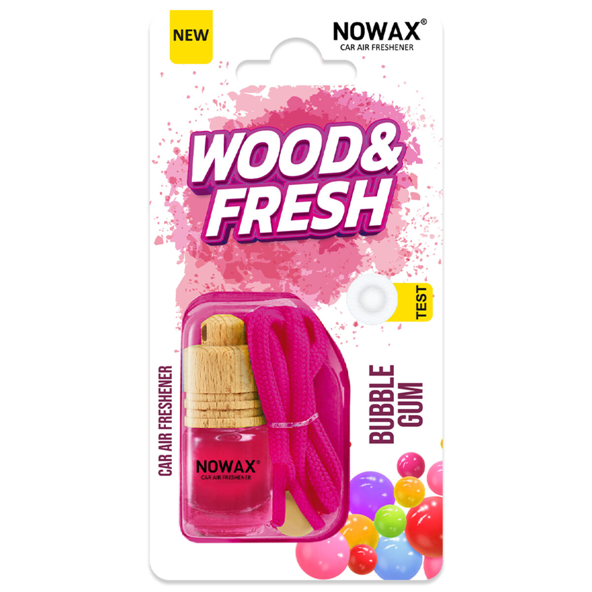 Ароматизатор повітря в блістері Nowax Wood&Fresh - Bubble Gum (NX92006) дивитися фото №1