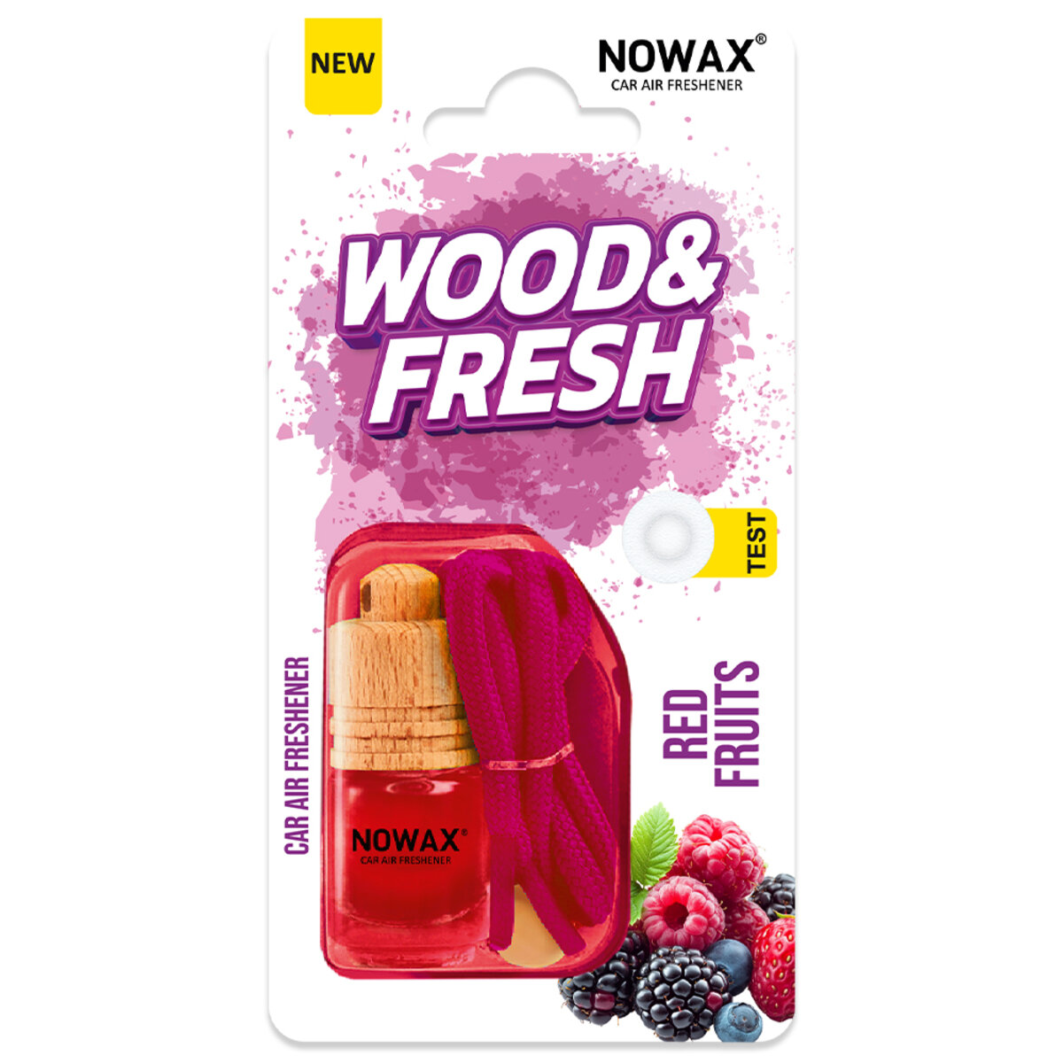 Ароматизатор повітря в блістері Nowax Wood&Fresh - Red Fruits (NX92082) дивитися фото №1