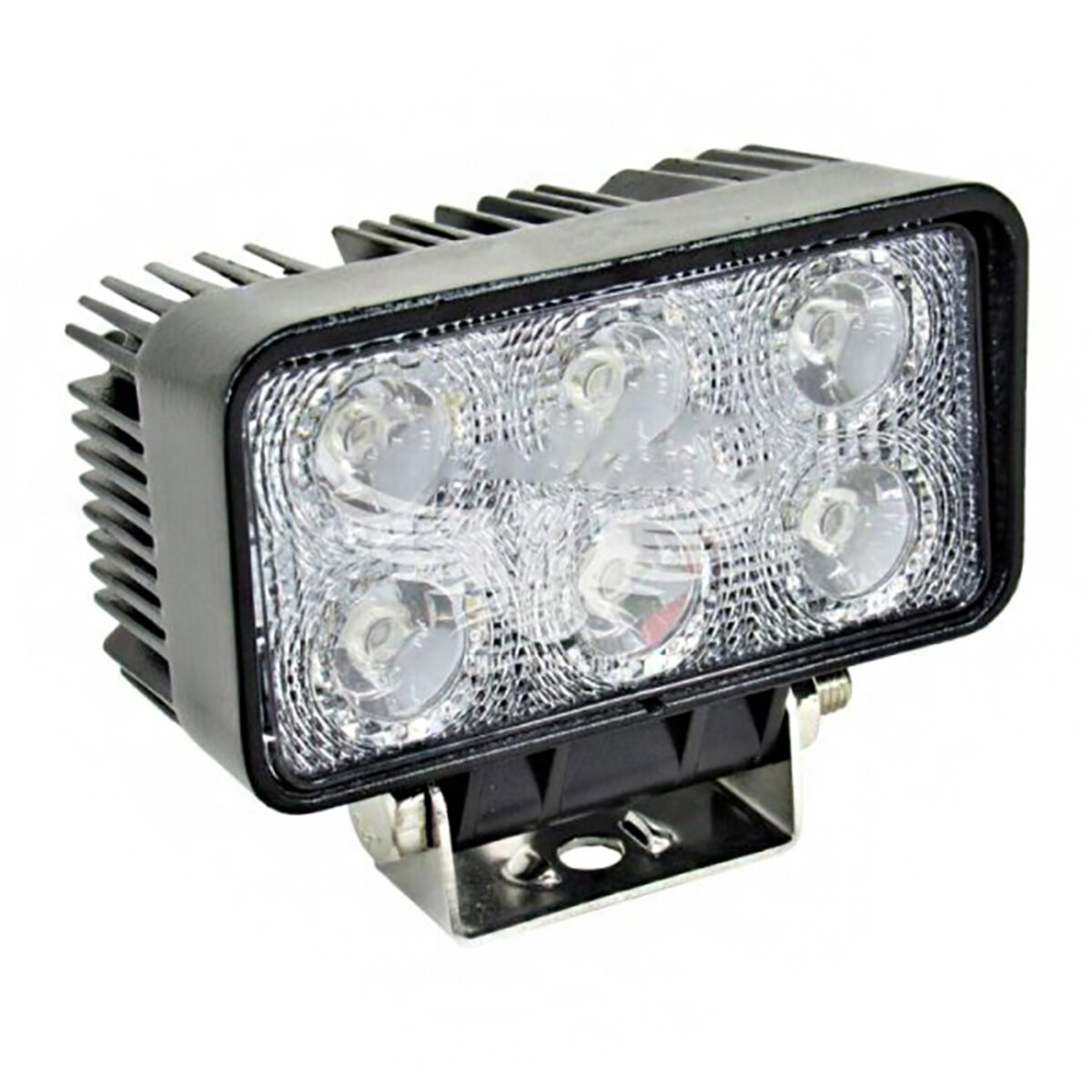 Фара світлодіодна Brevia EPISTAR white Flood 10-30V, 18W (6x3W), 1320Lm, 1шт (10612QFX1) дивитися фото №1