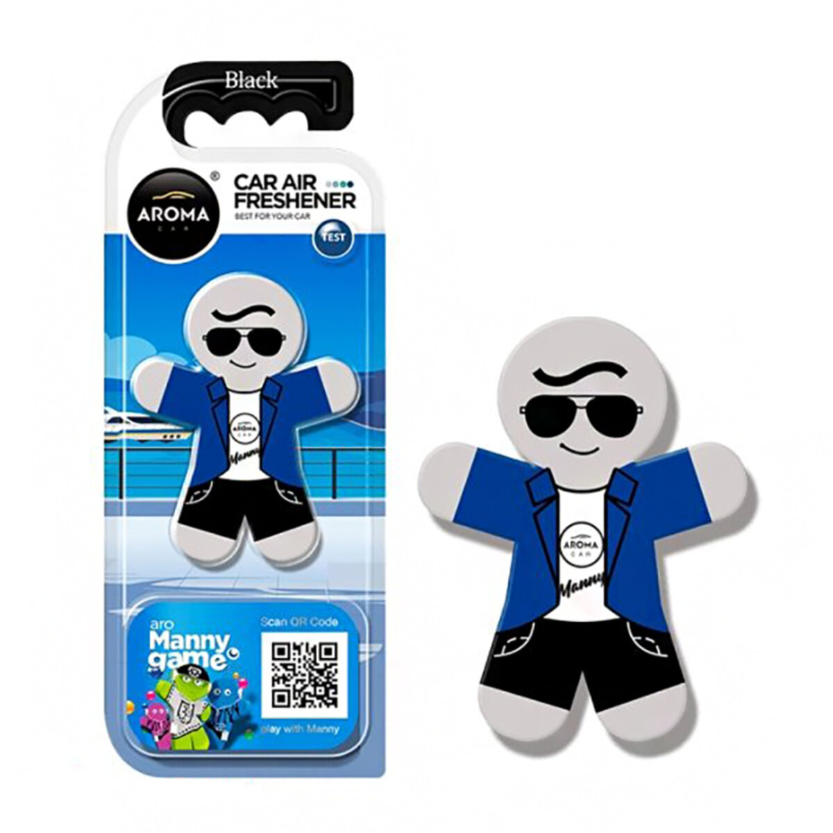 Ароматизатор Aroma Car Manny - Stylish Black (10779) дивитися фото №1